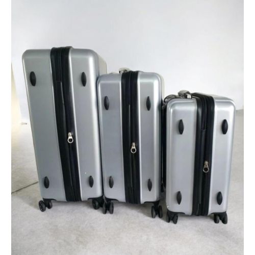 product_image_name-Fashion-SILVER Trolley Luggage Box - 3Sets-1
