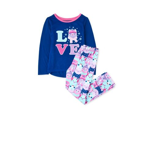 Ladies' 2-PC Blue Super Soft Pajama Set