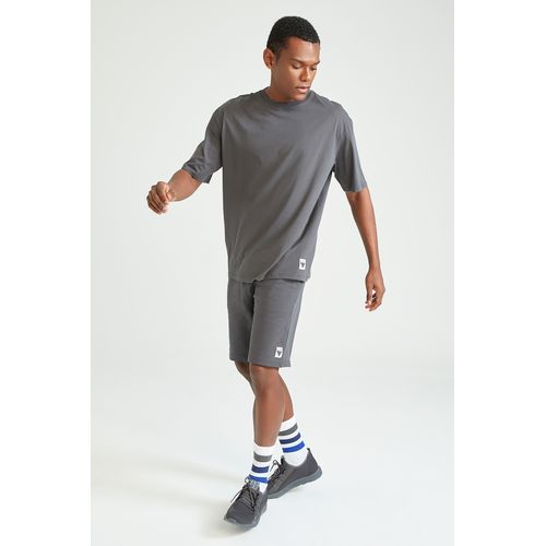 product_image_name-Defacto-Man Slim Fit Knitted Short - Grey-1
