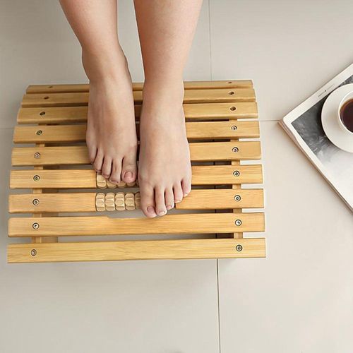 Wood under Desk Footrest Ergonomic Improves Posture Foot Stool