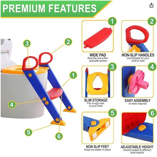 product_image_name-Generic-Baby Foldable Potty Training  Toilet Ladder Seat-5