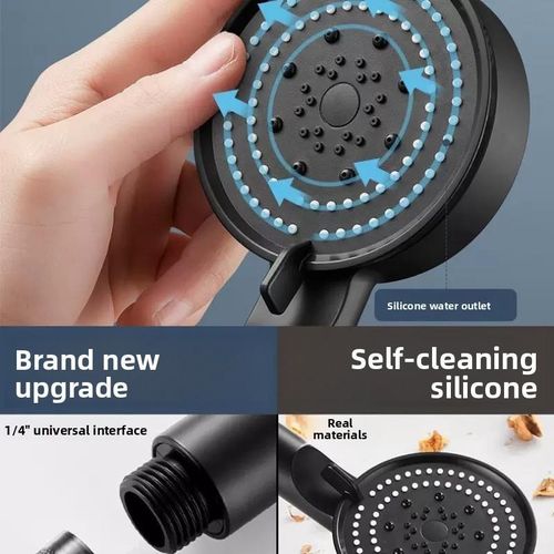 Generic High Pressure Shower Head Set 5 Modes with 1.5M Hose & Wall Holder - image 3