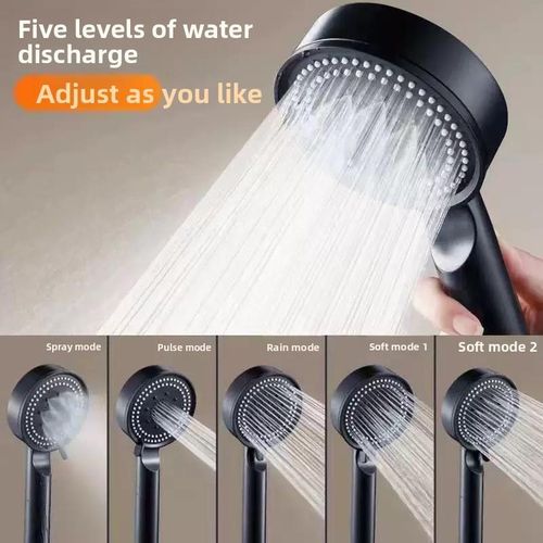 Generic High Pressure Shower Head Set 5 Modes with 1.5M Hose & Wall Holder - image 4