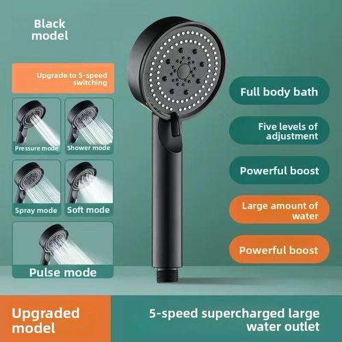Generic High Pressure Shower Head Set 5 Modes with 1.5M Hose & Wall Holder - image 6