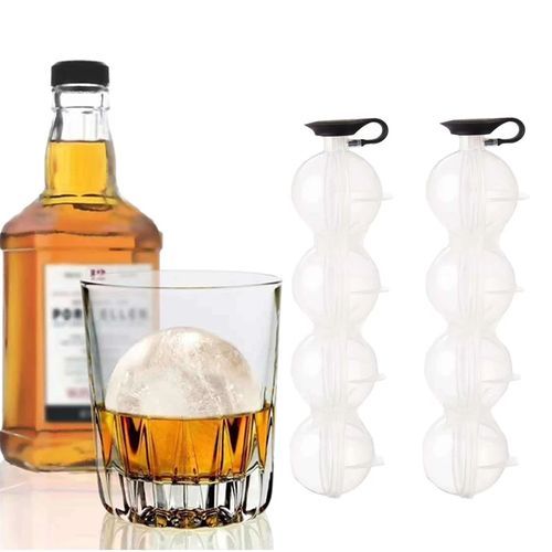 4 Ice Ball Molds Cavity Round Ice Cube Maker DIY Bar Party Cocktail 4-hole  Tool