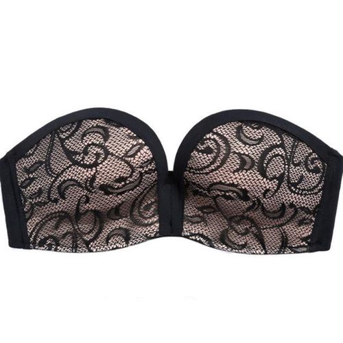 Generic Sexy Invisible Push Up Bras For Women Clear Back Strapless  Brassiere Light Padded Bralette Female Underwear
