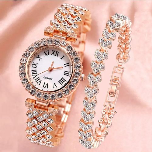 Luxury Iced Out Ladies Watch With Quartz Crystal, Rhinestone Diamonds, And  Stainless Steel Gold Wristwatches From Vivian5168, $8.09 | DHgate.Com