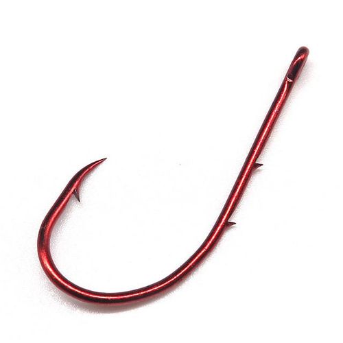 Generic 50 Pcs/lot Baithold Red Covering Double Barb Fishing Hook High  Carbon Steel Fishhook With Size 1~12