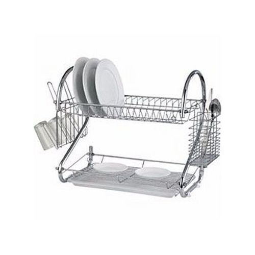 Generic Plate Rack/h Drainer 2 Layer - Silver