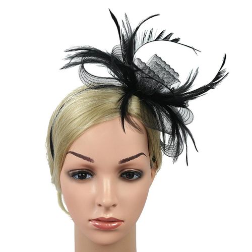 1pc 1920s Flapper Fascinator Mesh Veil Headband Bridal Wedding Tea