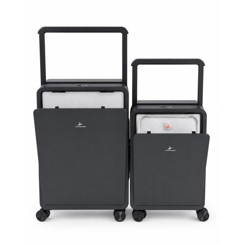 Leaves King BLACK Suitcase with Laptop Cabin- 2set