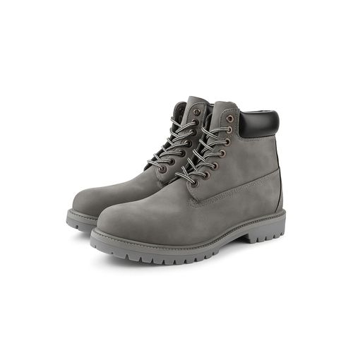 product_image_name-Fashion-Men’s High Top Lace Up Boot - Grey -1