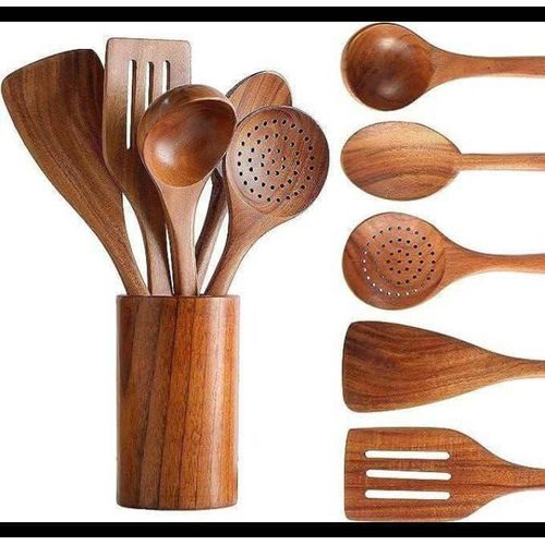 product_image_name-Generic-High Quality Non Stick Wooden Spoon Set-1