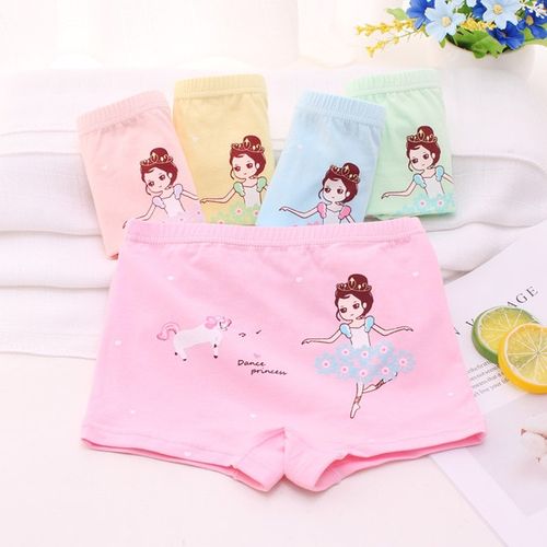 Fashion 4pcs Girls' Cotton Underwear Cute Baby Protective Panties