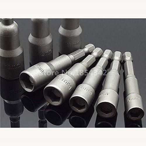 product_image_name-Generic-8Pcs 6-13mm Hex Socket Nozzles Strong Magnetic Nut Driver Set Drill Bit Adapter Wind Approved Sleeve Electric-2
