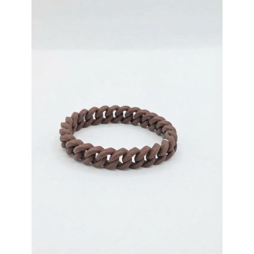 Fashion Brown Textured Elastic Link Bracelet