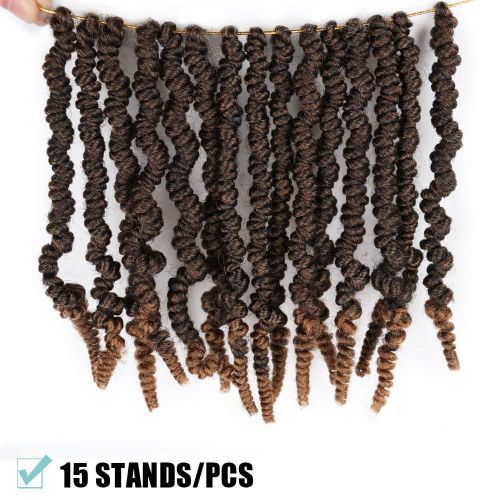 Fashion 3 Packs Short Curly Pre-twisted Spring Twist Crochet Hair