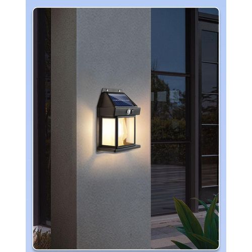 Generic Solar Security Night Wall Lamp with Motion activated Sensor - 1 LED warm light - image 3