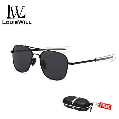 Fashion LouisWill Polarized Sunglasses Men Women UltraLight Square