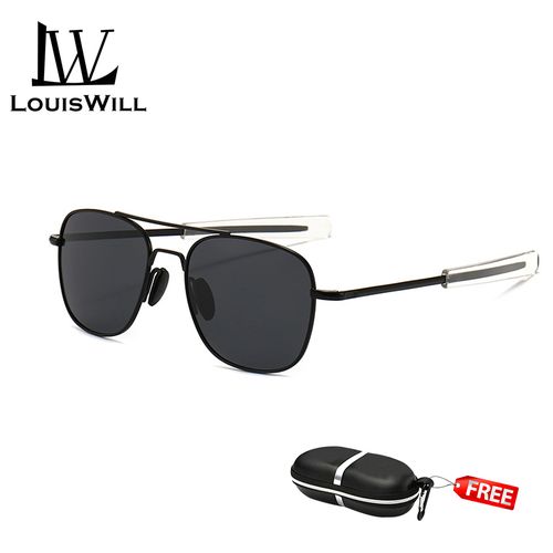 Fashion LouisWill Polarized Sunglasses Men Women UltraLight Square  Oversized Mirror SunGlasses