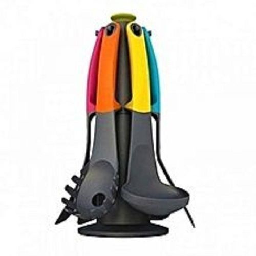 product_image_name-Generic-Multicolor Non-Stick Spoon Set With Stand-1