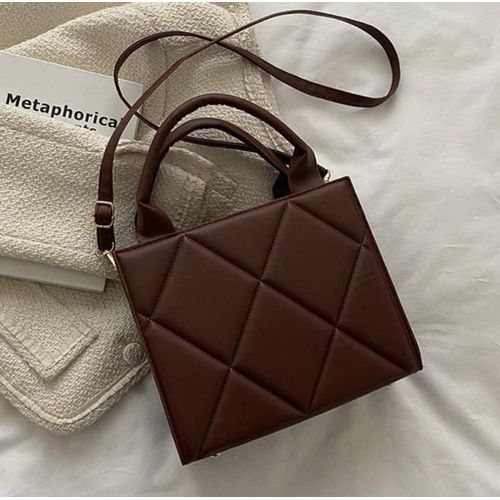 product_image_name-Fashion-Premium Brown Ladies Handbag with Adjustable Strap-2