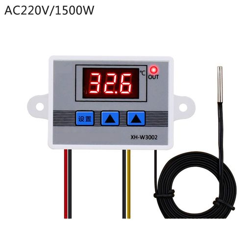 AC 220V W3001 LED Temperature Controller Thermostat Control Switch Probe