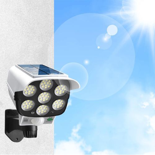 product_image_name-Generic-Camera-Like Motion Sensor Solar Light, Waterproof Spotlight Home Security LED Lights with Remote Controller, Wireless Dummy Decoy Security Camera for Porch Garden Patio Driveway-6