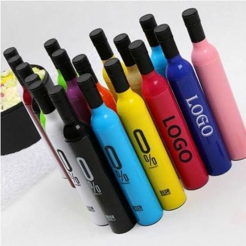 Generic Bottle-Shaped Foldable Umbrella – Portable Windproof Waterproof Compact Travel Umbrella