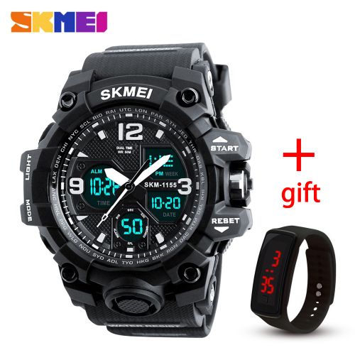 Sport Digital Chronograph Dual Display Alarm Watches