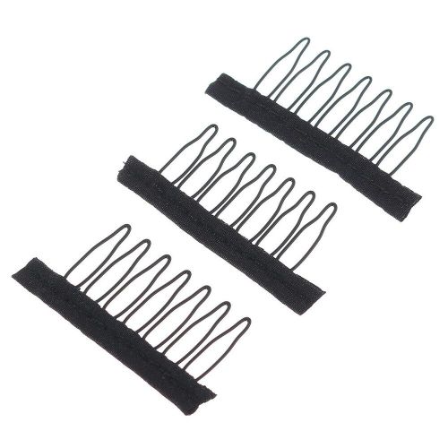 Generic 30pcs Black Wire Wig Combs Plastic Clips Convenient For