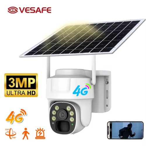product_image_name-Cctv-4G Solar Powered Cctvs Security Camera For Home, Hotel, Church, Mosque, School-1