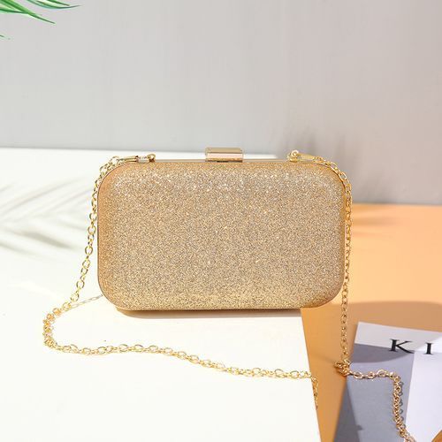 Fashion Sequin Women Day Clutches Evening Bag Purse Gold