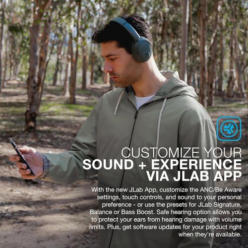 Jlab JBuds Lux ANC, Over Ear Headphones, Active Noise Cancelling, Bluetooth, Spatial Audio, Sage - image 5