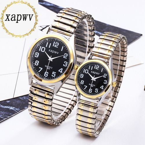 product_image_name-Fashion-2 IN1 Elegant Couple Wrist Watch Fashion Couples Steal Watch-1