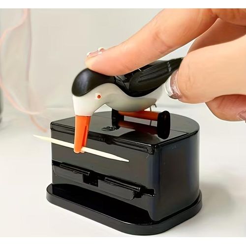 Generic Cute Automatic Bird Toothpick Holder Plastic Kitchen Toothpick Dispenser
