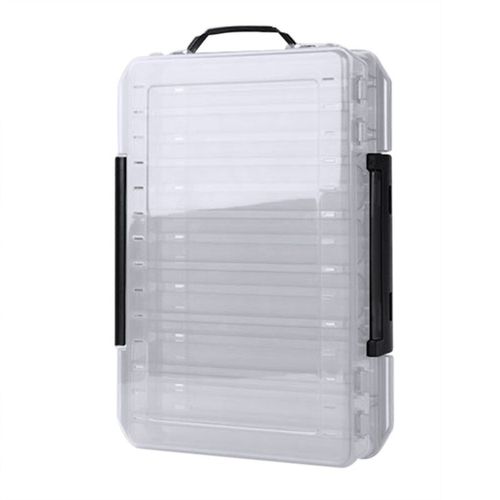 Generic Double Sided Plastic Fish Lure Box 14 Compartments Bait