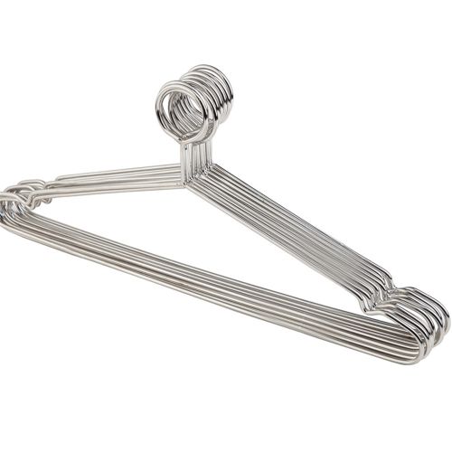 10PCS Stainless Steel Strong Wire Metal Hangers Heavy Duty Clothes Hangers