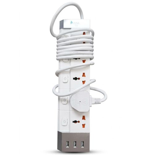 Generic Derik 5-Way Extension Socket with 3 USB and Individual Switch – Universal Surge Multi Extension