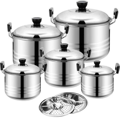 Generic 5pcs 16-24cm Stainless steel cookware set - image 2