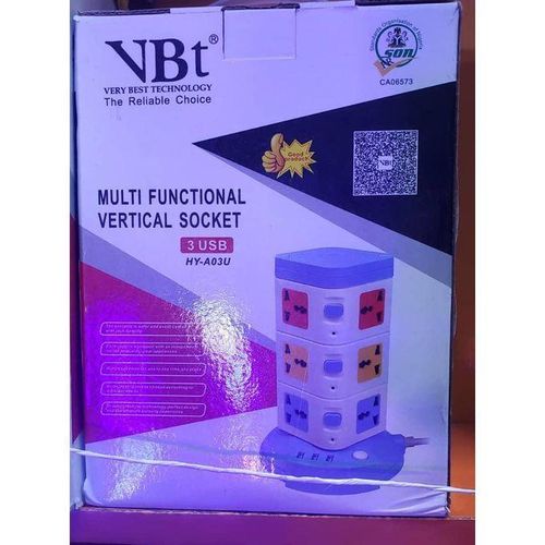 VBT 12 WAY, 3 USB Multifunctional Vertical Socket