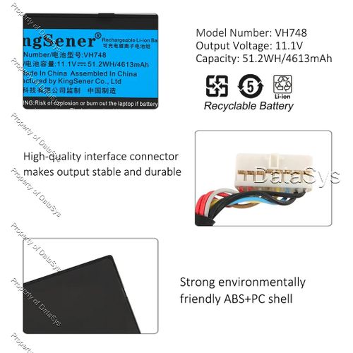 DELL Vostro 5480 Series Laptop Battery (51.2Wh): Compatible Part/Model Codes -VH748 - image 6