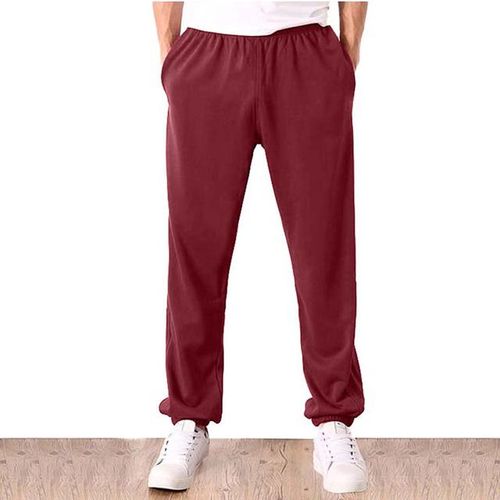 Generic Men Plus Size Pants 6xl Solid Baggy Loose Elastic Pants