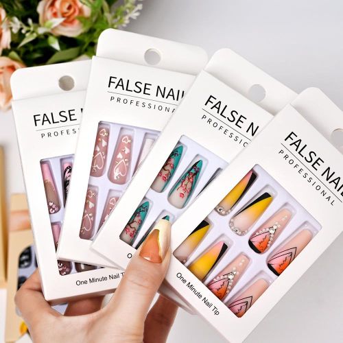 Buy Coslifestore Pack of Plain Square Press On Nails Pack of 100 With  Strong Nail Glue For Diy Nail Art And Easy Application Online at Best  Prices in India - JioMart.