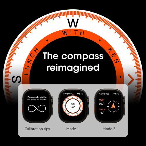 product_image_name-Generic-2.2inch Smart Watch Ultra NFC GPS Compass Flashlight Temperature Game Smartwatch 2023 Men Sport Watches For Apple Android-2