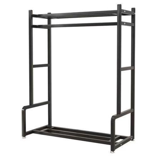product_image_name-Generic-Heavy-Duty Metal Clothes Rack – Adjustable Garment Hanger & Storage Shelf-2