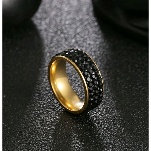 product_image_name-Fashion-Black And Gold-Color Stainless Steel Wedding Ring-1