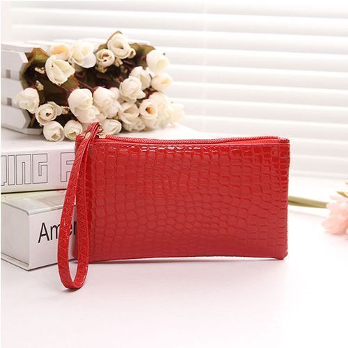 Crocodile Print Mini Wallet Women PU Leather Zipper Small Coin Purse Retro  | eBay