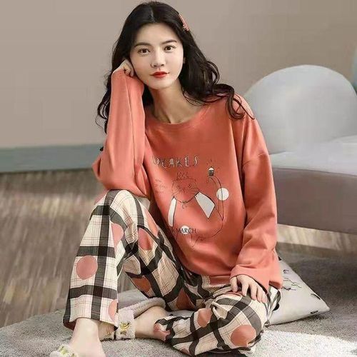 Generic Women s Pajamas Sets Big Size 5xl Pyjama Plaid Loungewear Summer Autumn Sleepwear Cartoon Pijama Mujer 2 Piece Pjs Homewear Jumia Nigeria