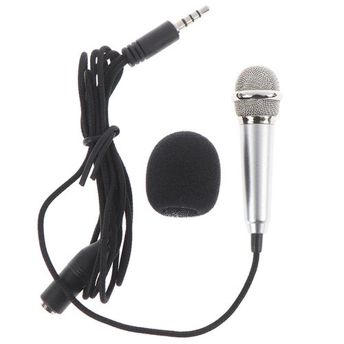 Portable 3.5mm Stereo Studio Mic KTV Karaoke Mini Microphone For Smart  Phone Laptop PC Desktop